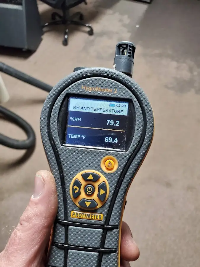 Moisture meter humidity assessment for Fire & Smoke Damage Restoration in La Plata
